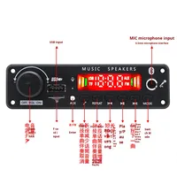 DC12V Bluetooth MP3 carte décodeur Audio bricolage Module amplificateur de puissance 2*25W écran couleur enregistrement appel FM Radio-Audio accessoire