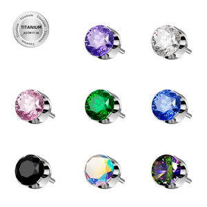 ASTM F136規格適合チタン軟骨ピアス、繊細なヘリックス・トラガス・トップスタッドピアス、チタンラブレットジュエリー - Product Image 2