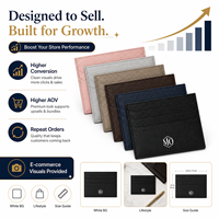 Porte-cartes en cuir Saffiano noir, étui fin pour cartes avec plusieurs fentes horizontales, design à bords géométriques, étiquette privée OEM ODM