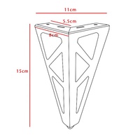 Fabrik Hohl sofa Hardware Zubehör 150mm dekorative Metall Chrom V-Form Dreieck Möbel Sofa Beine