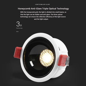 Inteligente regulable Zigbee Tuya Wifi Alexas <span class=keywords><strong>altavoz</strong></span> inteligente Led <span class=keywords><strong>Downlight</strong></span> empotrable antideslumbrante Cob Honey Comb <span class=keywords><strong>Downlight</strong></span> - Product Image 4