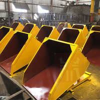 Bac de stockage en acier Speedone pour chariot élévateur, modèle FLT-L, vertical, peint, 1 niveau, pour déchets industriels et scories de pierre, avec rayonnages empilables