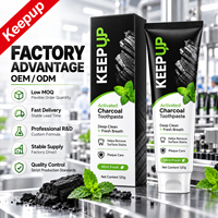 Dentifrice au charbon de bambou aromatisé à la menthe, personnalisé OEM, pour une haleine fraîche longue durée, nettoyage buccal et blanchiment des dents