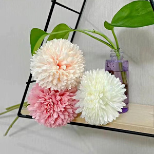 Chrysanthèmes artificiels en forme de balle de ping-pong, fleurs de 25 cm, décoration de mariage et de maison, fausses fleurs - Product Image 2
