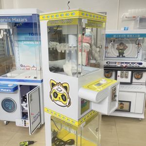 2人用フルメタルアーケードゲーム機 強化ガラス製 ダブルプレイヤー クレーンゲーム 景品人形販売ゲーム QRコードスキャン 2-in-1 - Product Image 6