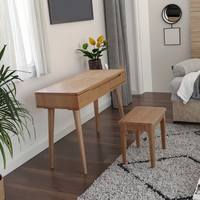 Coiffeuse moderne en bois et verre de haute qualité Coiffeuse de maquillage éclairée pour chambre à coucher ou hôtel Vente en gros