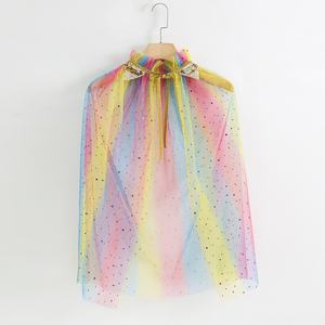 Capa de Princesa con Lentejuelas para Niñas, Capa Colorida para Halloween, Disfraz de Tul Largo y Duradero para Niñas, Pascua, Navidad - Product Image 5