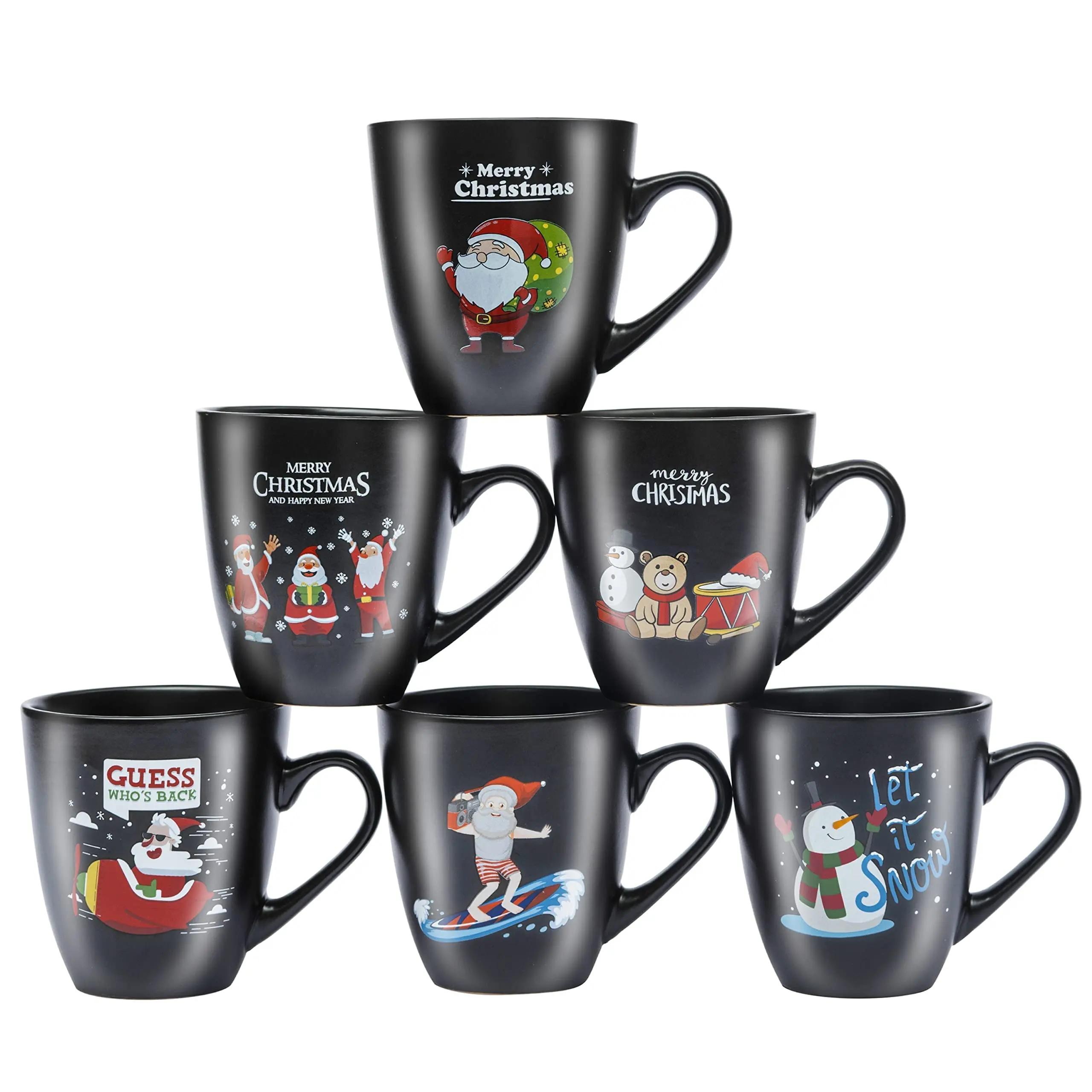 Beste Keramische Kerstmok 16 Oz Keramisch Kerstthema Koffiemok Voor Kerstcadeau Set Van 6