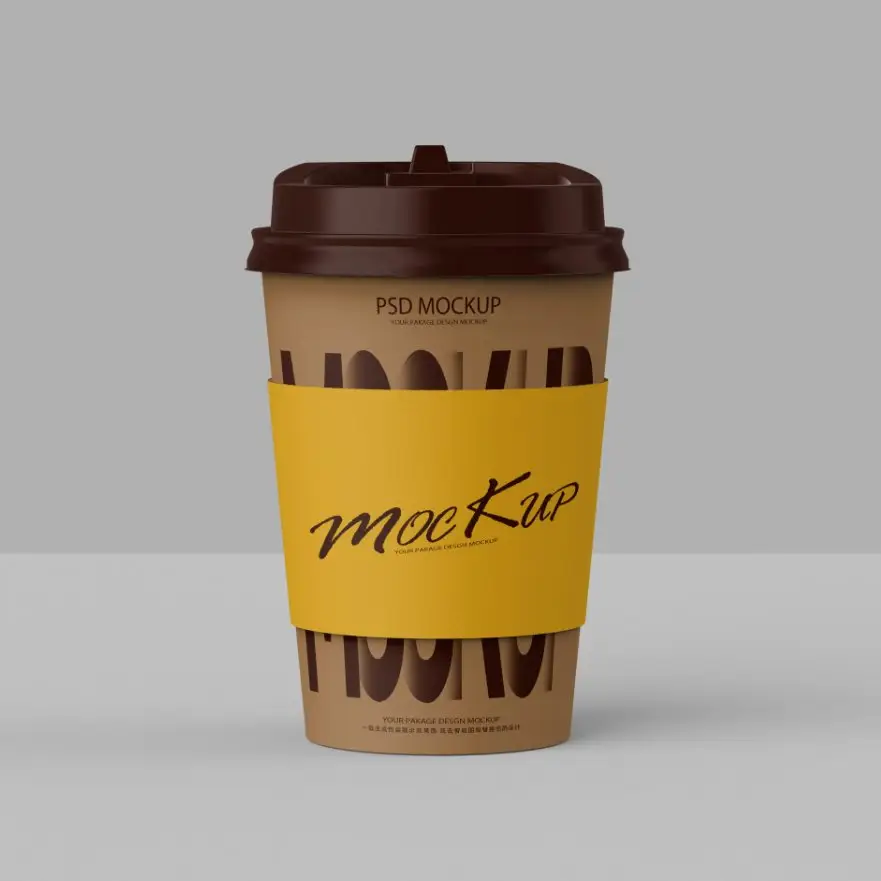 custom printed takeaway espresso coffee cups single wall disposable kraft paper cup