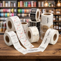 Autocollants adhésifs personnalisés durables, imperméables et résistants à l'huile, de forme ronde, en vinyle, pour l'emballage de bougies, avec logo personnalisé
