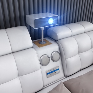 Multifunktions-Smart-Bett mit Massage und Projektor rahmen Leder Doppel-Kingsize-Betten Moderne Schlafzimmermöbel-Sets - Product Image 4