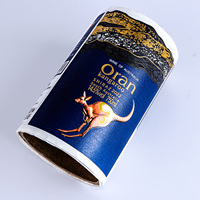 Etiquetas de papel para vino de arándanos con diseño personalizado y patrón de canguro para botellas de vino tinto de marca privada