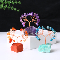 Árbol de la Abundancia de Cristal Tallado a Mano Pulido de Alta Calidad para Decoración de Feng Shui