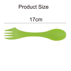 Bán sỉ ngoài trời đa chức năng cắm trại <span class=keywords><strong>Flatware</strong></span> đầy màu sắc 3 trong 1 nhựa sporks muỗng nĩa muỗng dao đồ dùng - Product Image 2