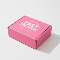 Boîtes en carton ondulé personnalisées, boîtes d'expédition postales roses, boîtes d'expédition par courrier, emballages, rose vif