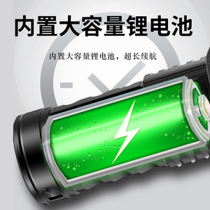 ไฟฉายแบบชาร์จไฟขนาดเล็ก LED อลูมิเนียมอัลลอยด์ ปรับความสว่างได้ พกพาสะดวก แสงสว่างสดใส พร้อมไฟแสดงระดับแบตเตอรี่ - Product Image 5