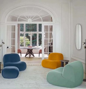 Kursi Sofa Kompresi Kain Tunggal Ruang Tamu Kursi Sofa Santai - Product Image 5