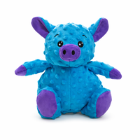 Jouet à mâcher interactif pour chien en peluche en forme de cochon, avec texture bulle et couineur, pour petits et moyens chiens
