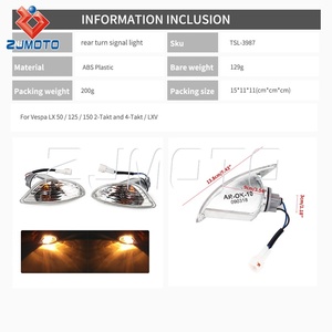 Indicatore di direzione posteriore universale per moto indicatore di direzione posteriore per LX 50/125/<span class=keywords><strong>150</strong></span> 2-Takt e <span class=keywords><strong>4</strong></span>-Takt LXV - Product Image 4