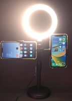6 pouces Led Selfie Anneau Lumière Trépied Support Mobile Live avec Lumière de Remplissage Led Double Position Support de Téléphone