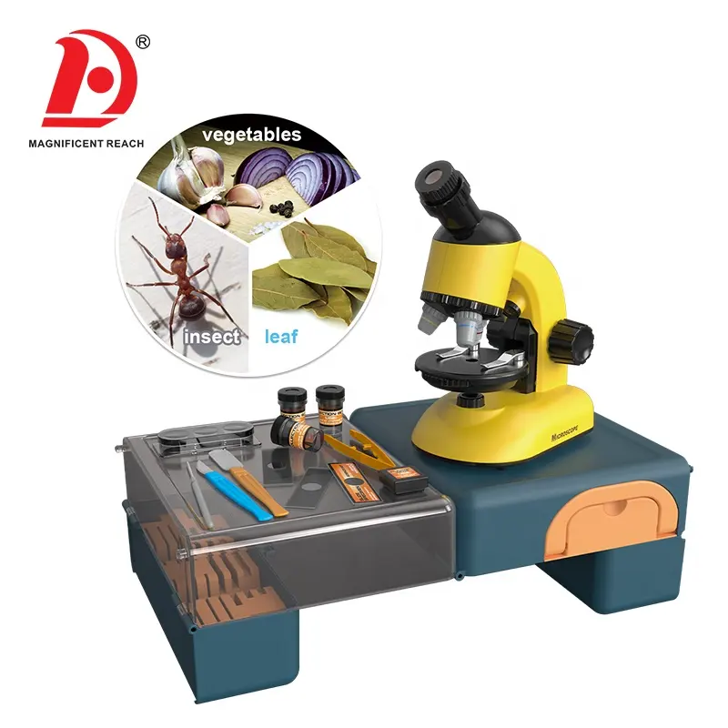 HUADA – ensemble de jouets d'expérimentation scientifique éducative pour enfants, avec tige Montessori, Microscope Portable, DIY, 2023