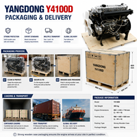 YANGDONG Y4100D Dieselmotor 30kW 36kW 1500U/min 1800U/min 4-Zylinder Wassergekühlt Saugmotor für Generatoren