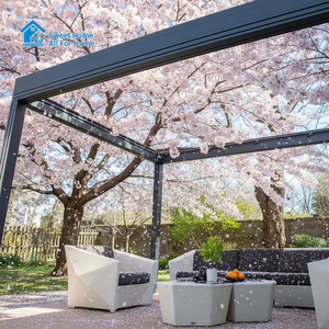 Pérgola <span class=keywords><strong>de</strong></span> Aluminio Resistente con Techo <span class=keywords><strong>de</strong></span> Láminas, Impermeable, para Patio, Jardín, Gazebo, Toldo, Decoración Bioclimática para Jardín - Product Image 6