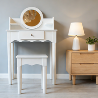Table de Maquillage Moderne en MDF pour Filles, Taille Moyenne, avec Rangement, pour Salon et Chambre, Ensemble de Jeu d'Imitation - Prix Usine