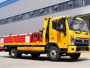 รถบรรทุกพ่วงกู้ภัยแบบพื้นเรียบ รุ่นใหม่ DF 4X2 6 เมตร เครื่องยนต์ดีเซล เกียร์ธรรมดา พร้อมกำลังลาก 3 ตัน รถบรรทุกติดตั้งราวกันตกแบบพื้นเรียบ - Product Image 2