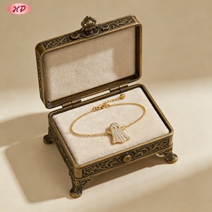 Bracelet coulissant Hengdian en plaqué or 18 carats avec triple zircon fantôme pour femme, idéal pour Halloween - Product Image 3