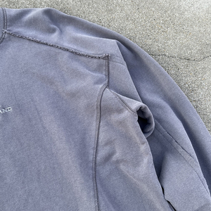 Sweat-shirt à capuche ample en molleton français délavé au soleil, lourd, délavé à l'acide, logo personnalisé brodé, sweat-shirt à col rond surdimensionné - Product Image 4