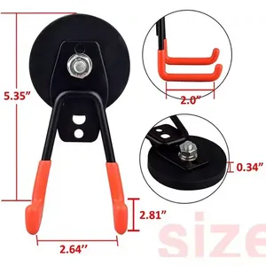 Ganchos magnéticos fuertes Ganchos de garaje magnéticos de alta resistencia Imanes de tierras raras Ganchos de almacenamiento de utilidad para escalera colgante, herramienta eléctrica - Product Image 3