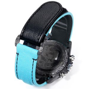 Correa de Nailon de Alta Gama con Textura de Cuero Azul, Duradera, Adecuada para el Uso Diario Informal del Reloj - Product Image 6