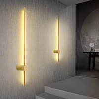 Enerji tasarrufu minimalist basit ip65 siyah uzun led duvar ışıkları