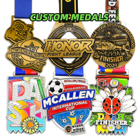 Diseño personalizado Aleación de zinc Aluminio Latón Fundición Técnicas Recuerdo perfecto Medalla deportiva de metal 3D personalizada