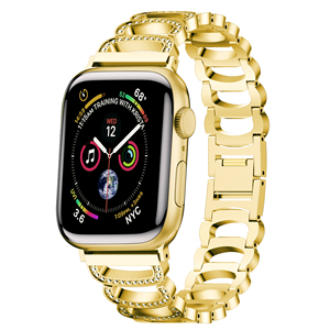 FORWELLENY Cinturino in Metallo a Forma di <span class=keywords><strong>D</strong></span> con Strass per Apple Watch Serie 11 10 9 SE Ultra, Bracciale Diamantato Traforato per Donne, Cinturino Luccicante - Product Image 6