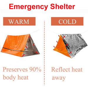 Tente de vie abri de survie d'urgence 2 personnes tente d'urgence utilisée comme tente de survie pour <span class=keywords><strong>le</strong></span> camping randonnée - Product Image 4