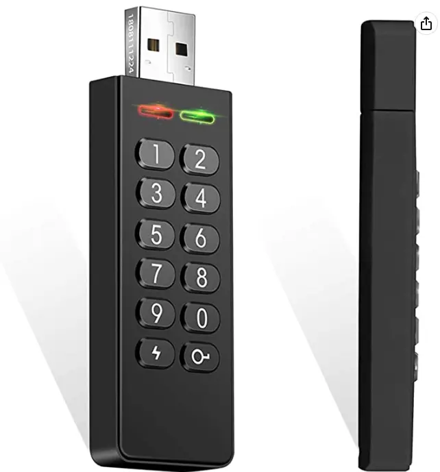 Flash Drive terenkripsi aman 256-bit 16 GB U Disk USB 2.0 perangkat keras stik memori kata sandi untuk perlindungan pribadi cangkang aluminium