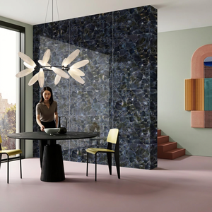 Blue Ice Cube Marble Porcelain Tiles 600x1200mm High Gloss Luxury Floor <b>Wall</b> Slab Tiles - Product Image 6