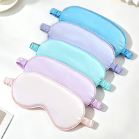 Masque pour les yeux en satin tissé imprimé HSL OEM avec sangle élastique, super doux, respirant, écologique, portable, bloquant la lumière, pour les voyages et les affaires