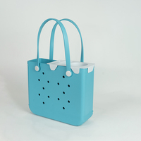 Nouveau sac de plage d'été personnalisé avec accessoires, en EVA haute résistance, imperméable, élégant, avec séparateur de tasses, sac de courses