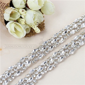 Le plus récent cristal strass coupe taille <span class=keywords><strong>ceinture</strong></span> décorée pour robes de mariée ceintures - Product Image 5