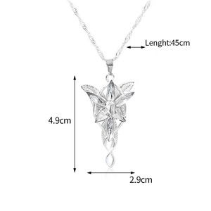Style Européen Américain Seigneur Anneaux Tendance Alliage Collier Étoile Crépuscule Pendentif Zircon Elfe Princesse Dessin Animé Conception Chaînes Type - Product Image 2