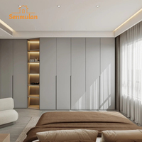 Ensemble de meubles de chambre d'hôtel de luxe 5 étoiles, style moderne, bois massif et MDF, finition chêne écologique résistante à l'eau
