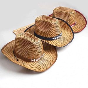 Hot Selling Summer Sunshade <b>Straw</b> <b>Hat</b> <b>Men</b> Cowboy <b>Hat</b> Outdoor Large Brim Sunscreen Farmers Farm Work <b>Hat</b> Wholesale - Product Image 4