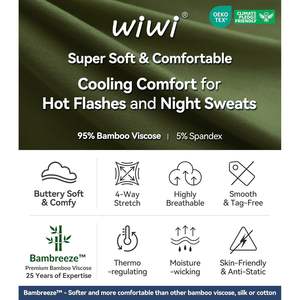 Chemise de nuit personnalisée en viscose de bambou pour femme, manches longues, douce, rafraîchissante, pyjama, vêtements de nuit, tailles S à 4X - Product Image 6