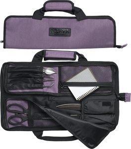 Échantillon gratuit : Sac organisateur de couteaux de cuisine en toile cirée portable, étui spécial de style occidental à main - Product Image 3
