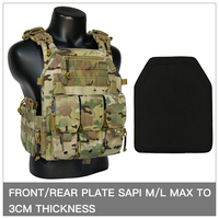 GAF Gilet Tactique de Sécurité en Nylon 1000D Durable, Camouflage, Porte-Plaques, Chaleco Tactico, avec Poches pour Chargeurs