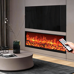 Chimenea Eléctrica Moderna <span class=keywords><strong>con</strong></span> Control Remoto, Estufa Decorativa <span class=keywords><strong>con</strong></span> Calefacción para Sala <span class=keywords><strong>de</strong></span> Estar o Villa - Product Image 1