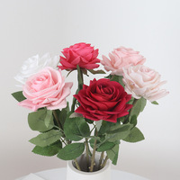 Rose artificielle haut de gamme, ultra-réaliste et hydratante, pour la décoration de la maison, du salon, de l'hôtel et comme accessoire de photographie.